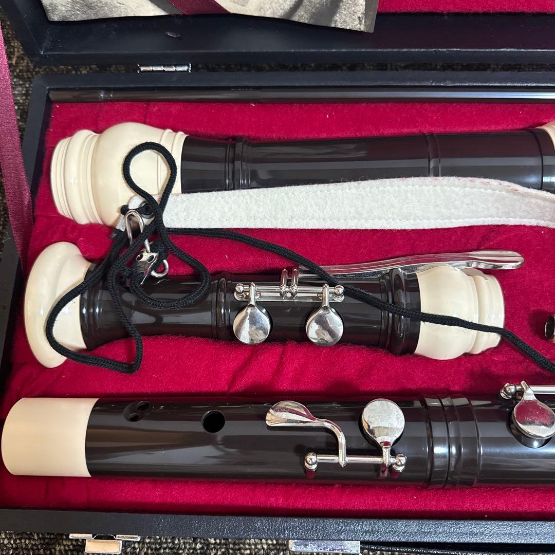 AULOS バス リコーダー バロック式 533B-E ハードケース付