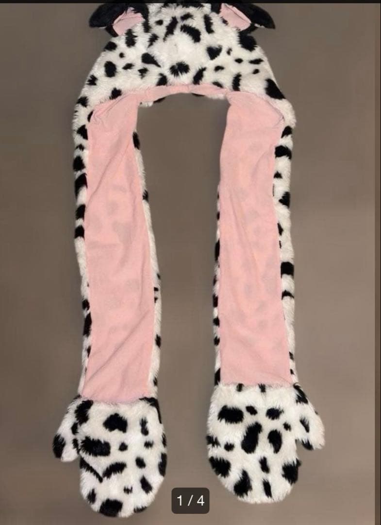 ディズニー101匹わんちゃん手袋付きマフラー帽子