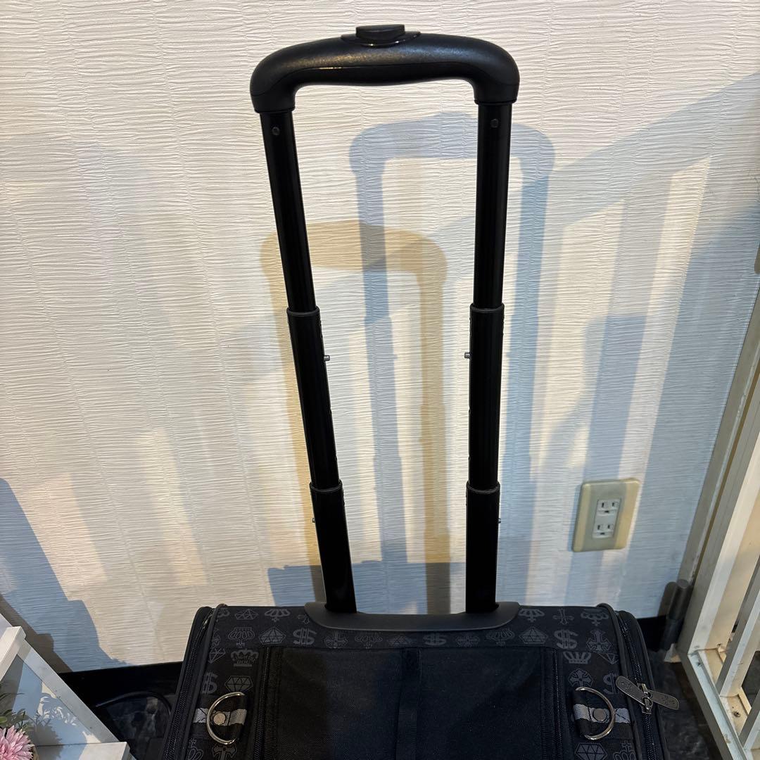 ブラックキャリーバッグ・犬用・王冠デザイン