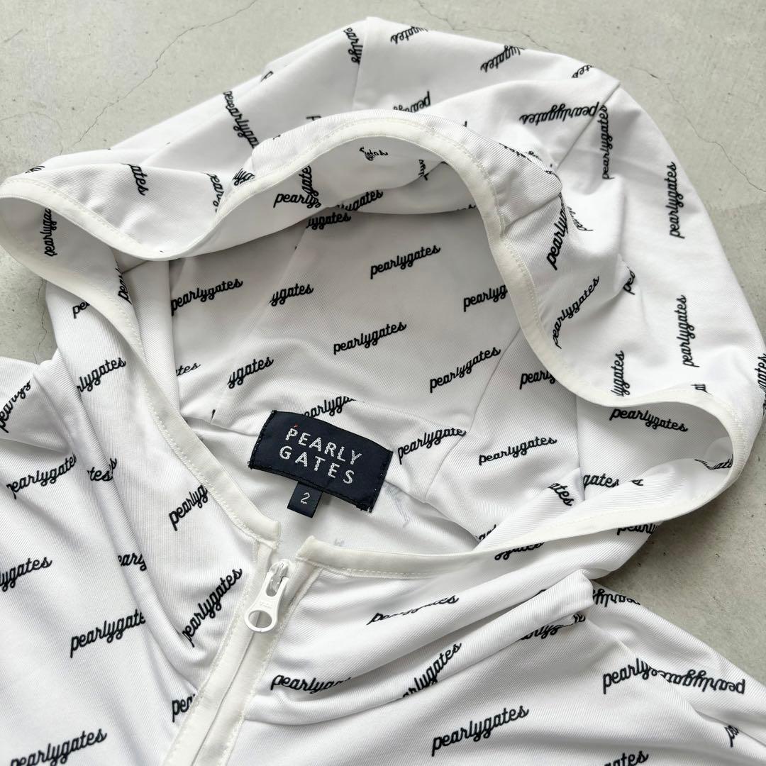 【21年モデル】PEARLY GATES ダブルジップパーカー ロゴ総柄 薄手