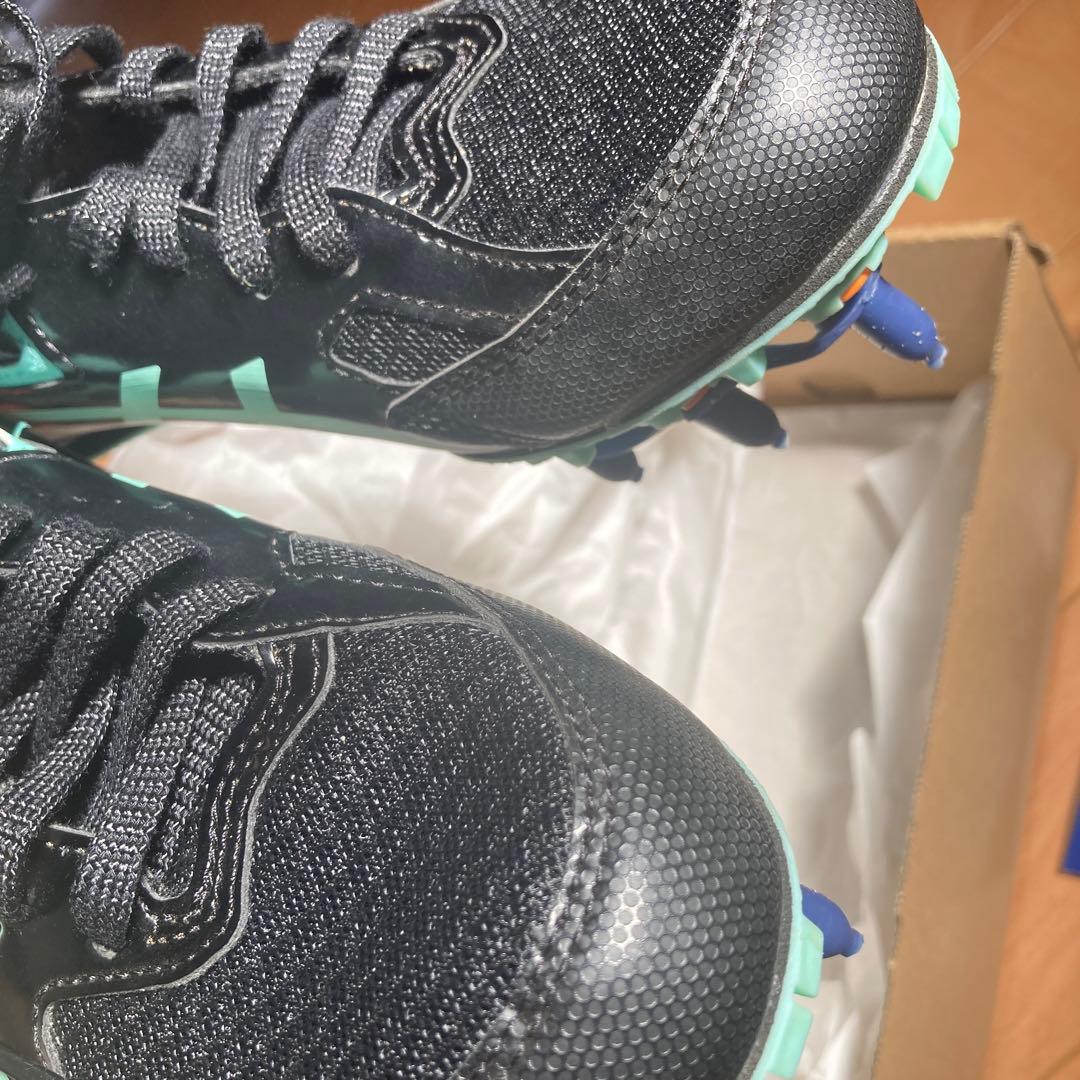 asics スパイクシューズ ブラック/ミント　25センチ