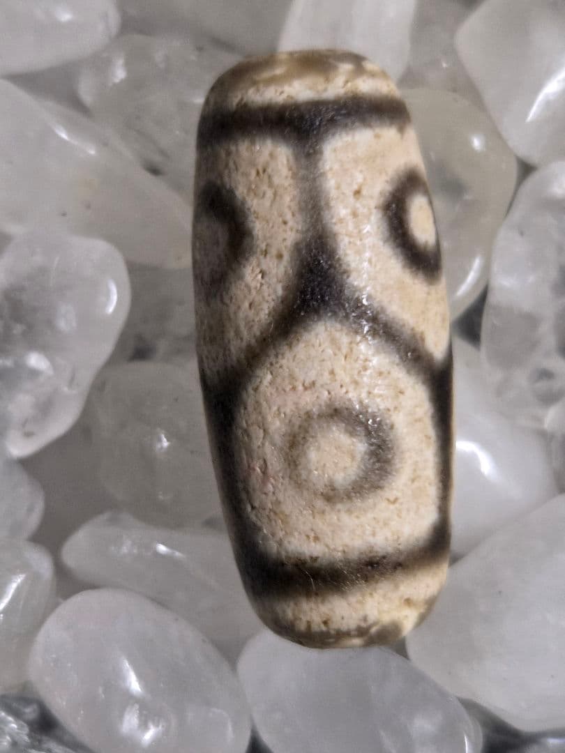 978　天珠　亀甲長壽六眼天珠　貴重　珍品　dzibeads！