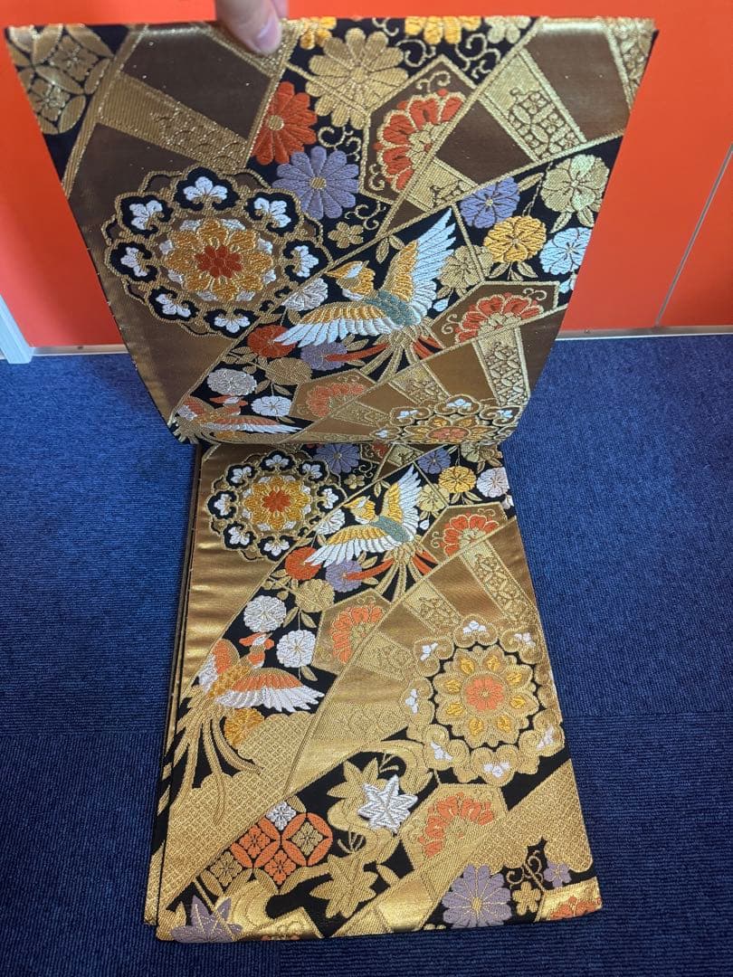1921 袋帯 古代彫金紋  西陣織   金糸　高級上質上品　約440cm未使用