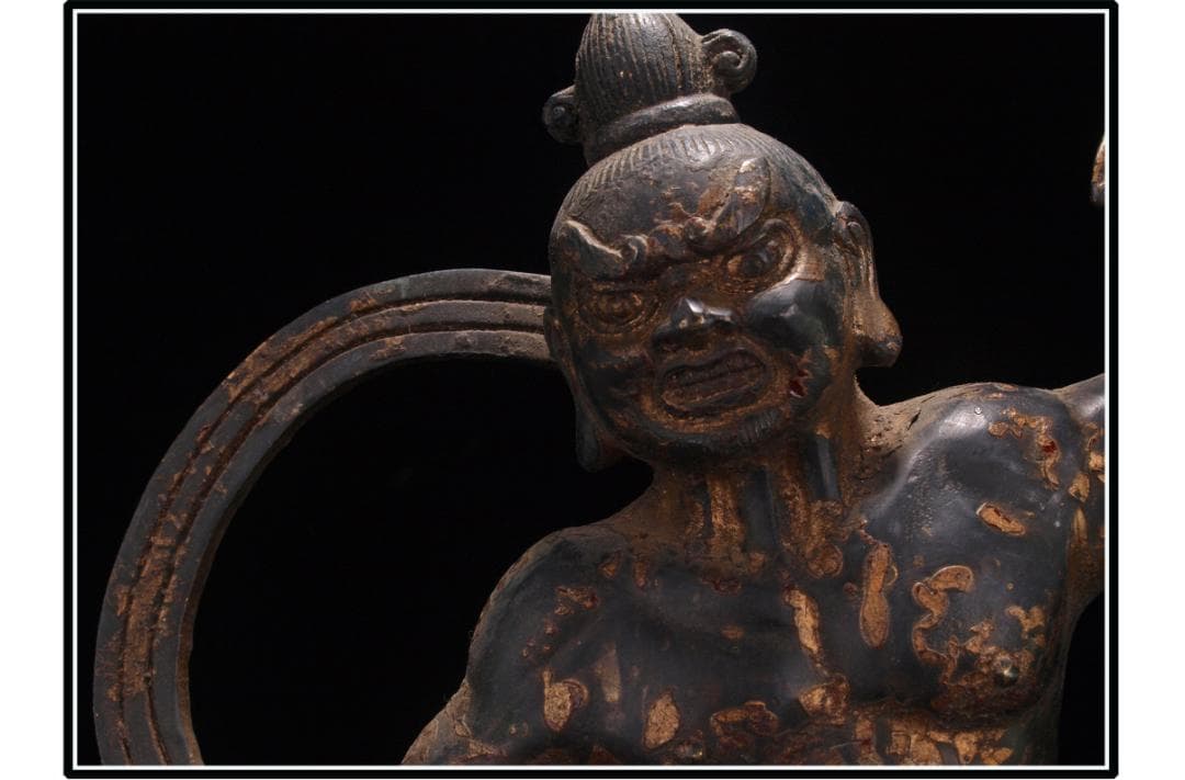 骨董市掘り出し品　貴重品　唐時代銅製仏像　唐物骨董品 DE833C1-3