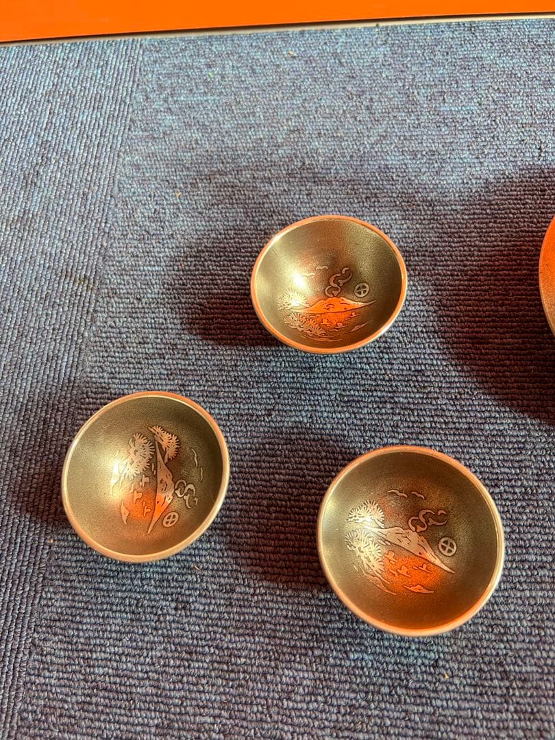 1090 薩摩錫器 錫 黒じょか・ちょか 桜島 イブシ加工 岩切　未使用