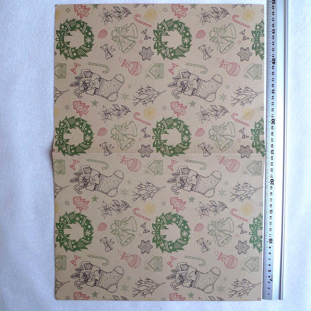 【ゆう様】R268クリスマスの包装紙6枚セット(980)