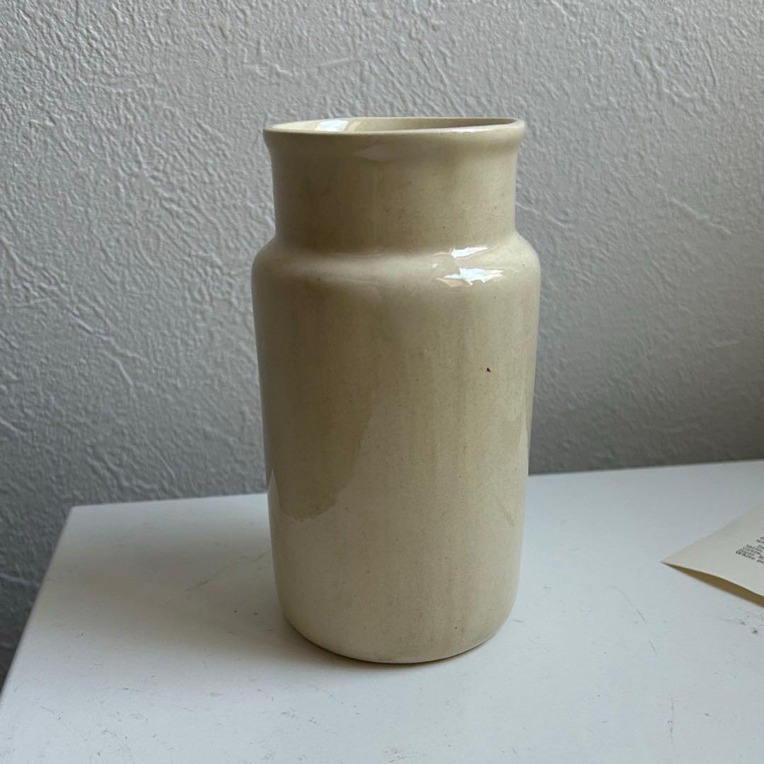 フランスアンティーク　可愛い花束レリーフのポット　キャニスター　ブロカント