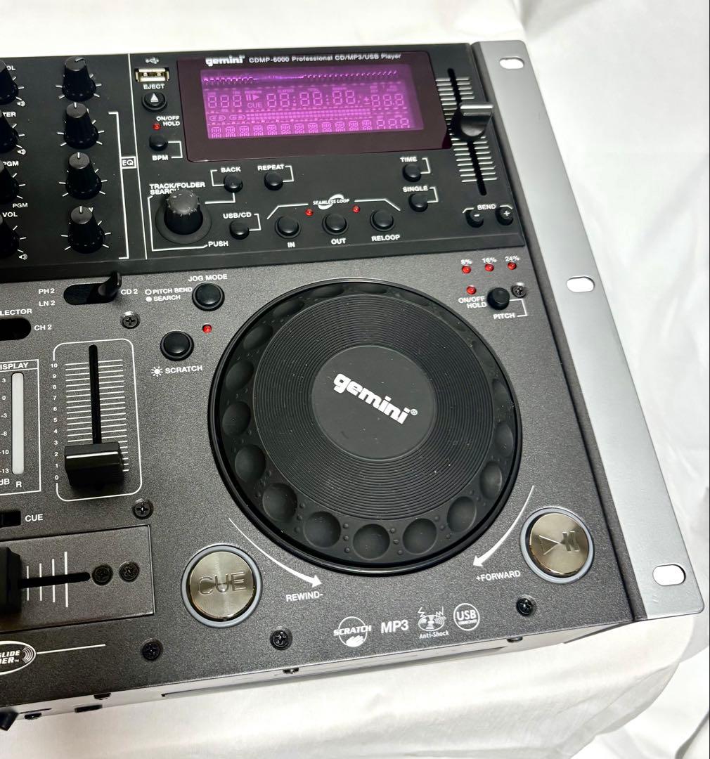 gemini DJミキサー/CDプレーヤー CDMP-6000 ハードケース付