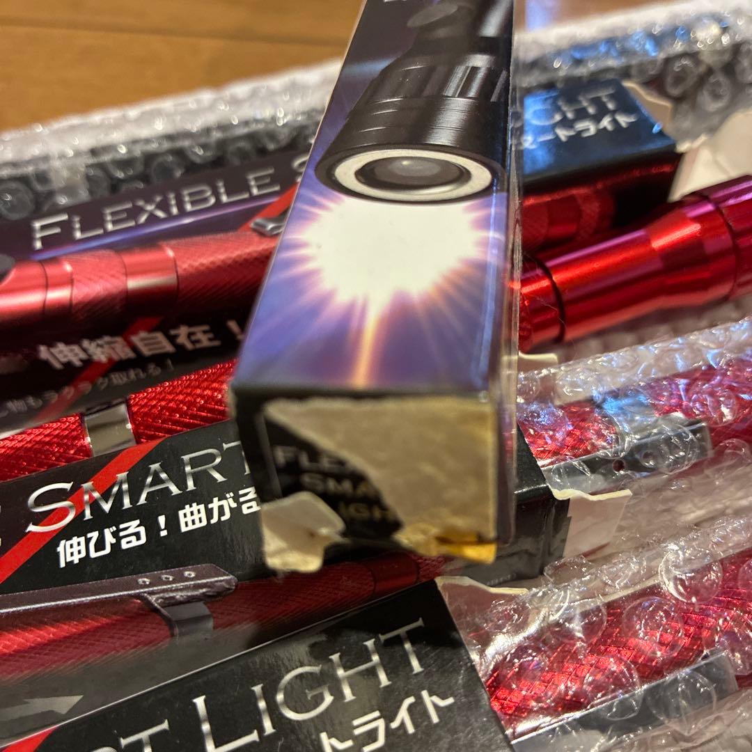 フレキシブルスマートライト ボタン電池付き　レッド　ブラック　4本セット