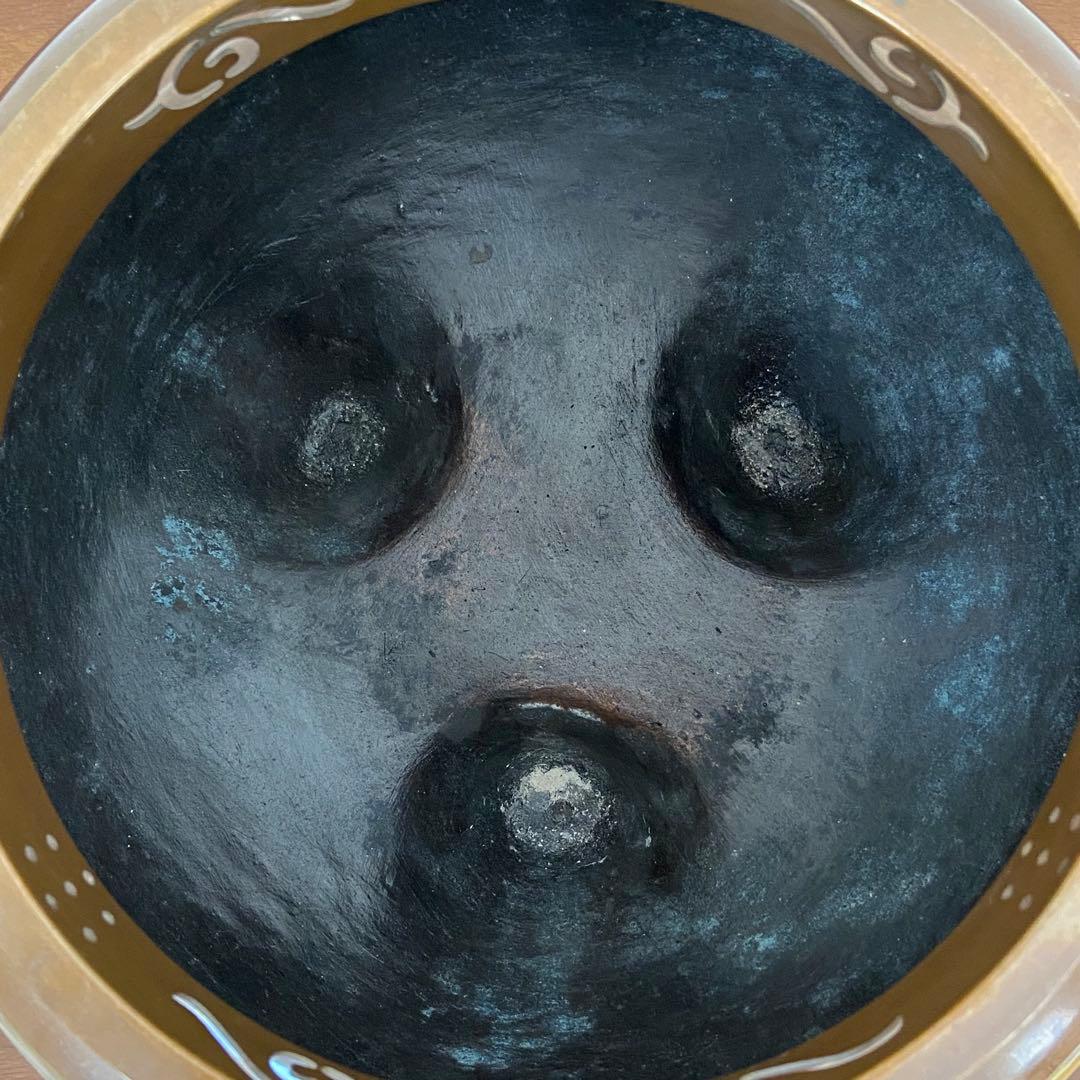 茶釜 唐銅鬼面風炉　金森紹栄　共箱入　人間国宝 高橋敬典釜添　茶道具　茶器