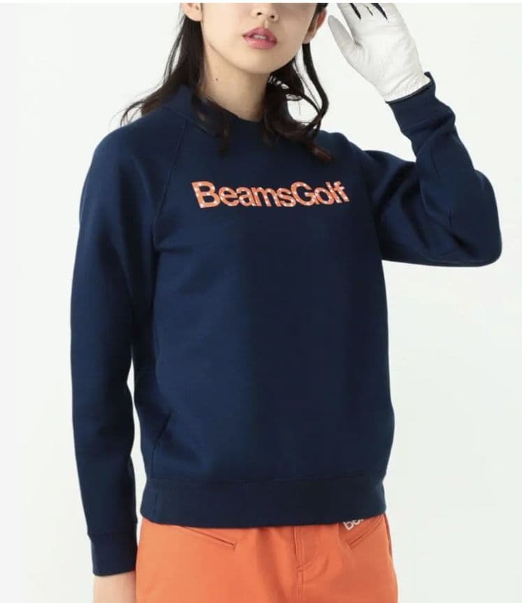 ★美品★BEAMS　GOLF　星柄ロゴダンボールプルオーバー　サイズ　M