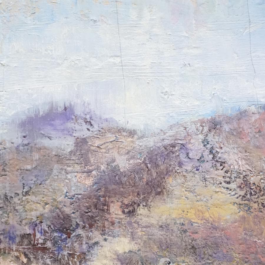 平田國廣『晩秋山村』10号 風景画 油彩 油絵 絵画 肉筆 額装