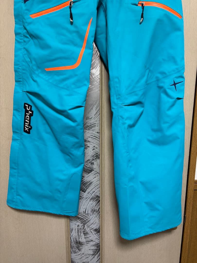 【極美品】phenix グレー ブルー　スキーウェア パンツ　フード　上下セット