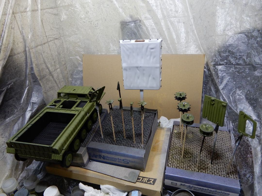 WPL E-1 1/16 新品 塗装 再組立て 金属履帯 等変更 新品 技適付き