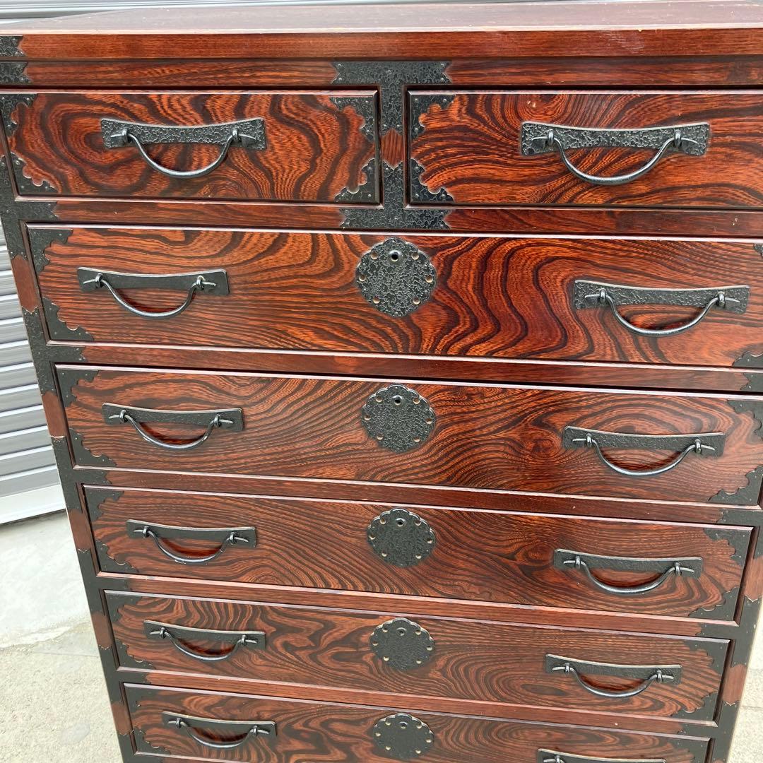 昭和レトロ 古家具 欅 仙台箪笥 7段8杯 引き出し箪笥 古家具 ビンテージ