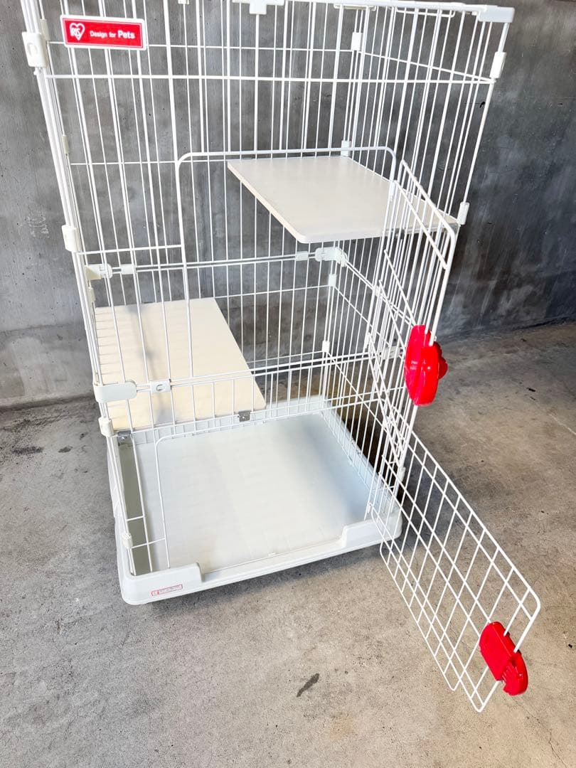 アイリスオーヤマ キャットケージ PMCC-115H 大型 キャスター付き