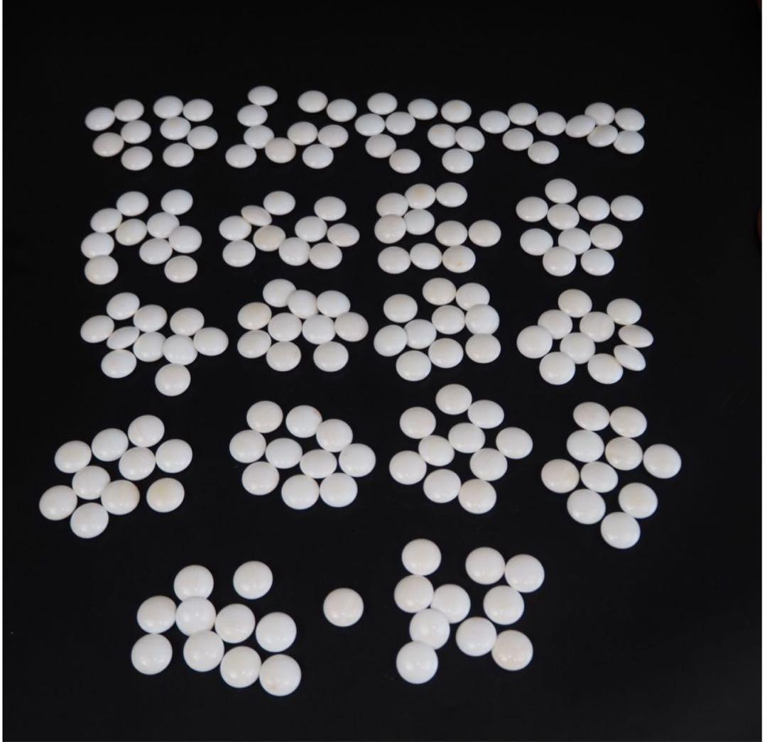 送料無料　日向特製　蛤碁石35号・碁笥セット　旧家蔵出