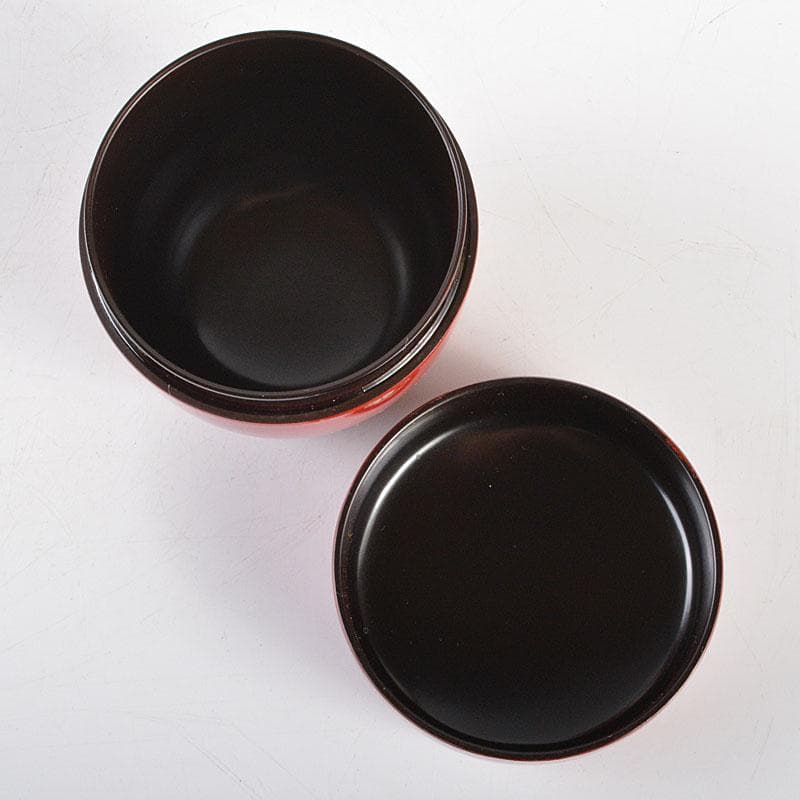 茶道具　加賀蒔絵師　目代春帆作　朱塗　棗　共箱　V　R5461