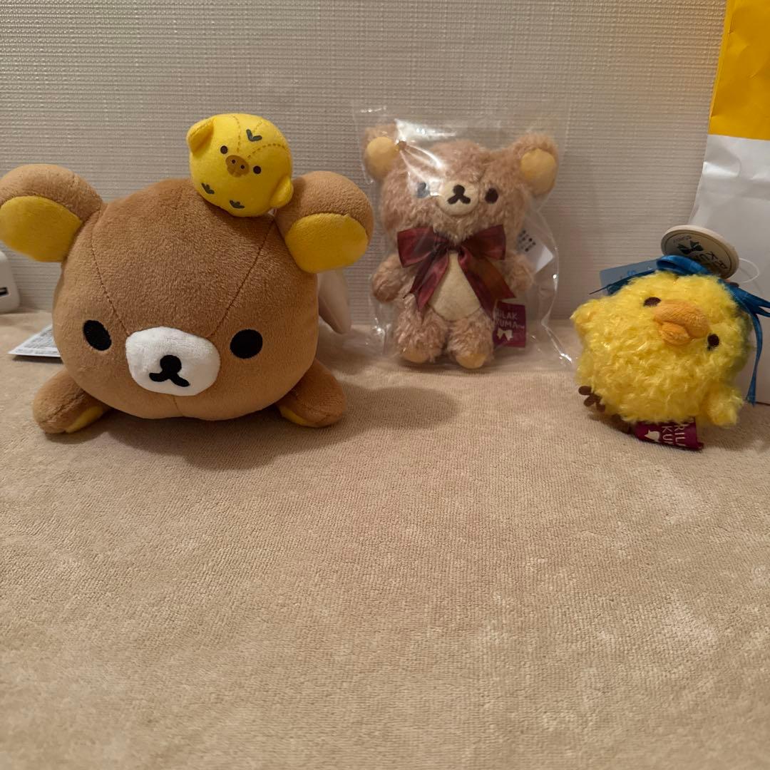 リラックマ　ロフト限定 ぶら下げぬいぐるみ3点セット