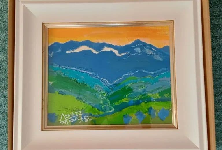 油絵「大雪山」