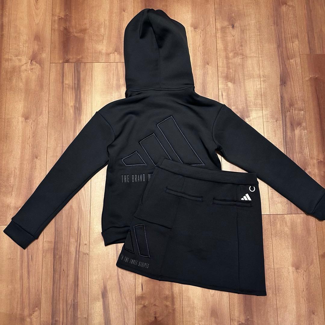 ダンボールニット　セットアップ　ビッグアディダスロゴ　春秋冬　サイズS 長袖