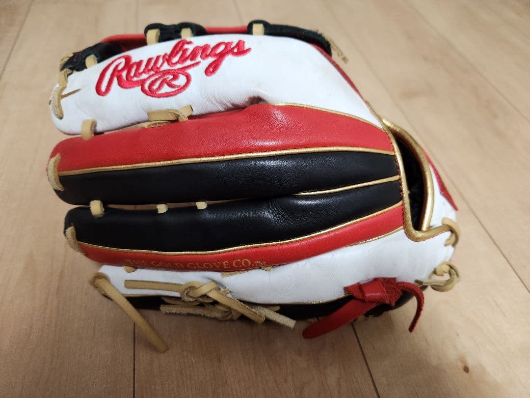 Rawlings 軟式グローブ ホワイト/レッド　外野用