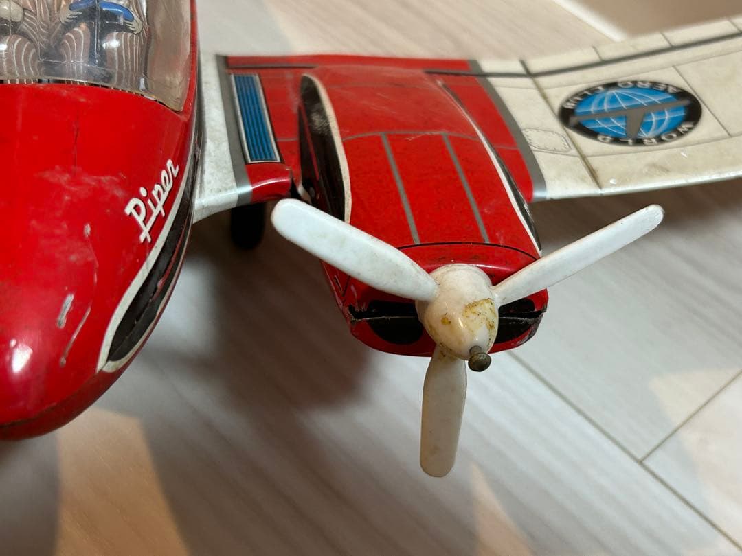 アサヒ 旭玩具 パイパー ツイン コマンチ 70年代　ブリキ　飛行機 日本製