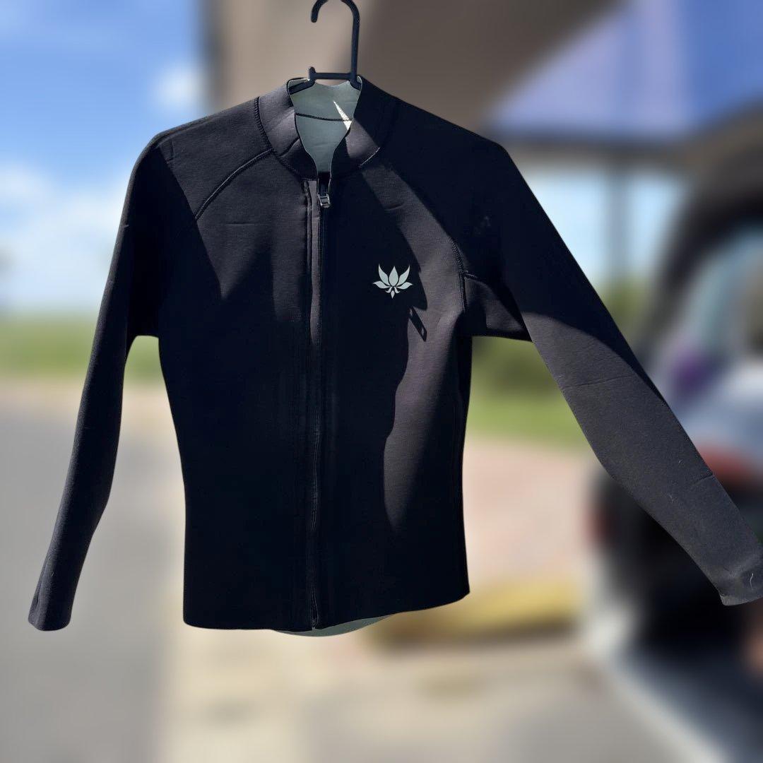 AXXE ブラック ロングジョン ウェットスーツ 膝パッド付き　 上下セット