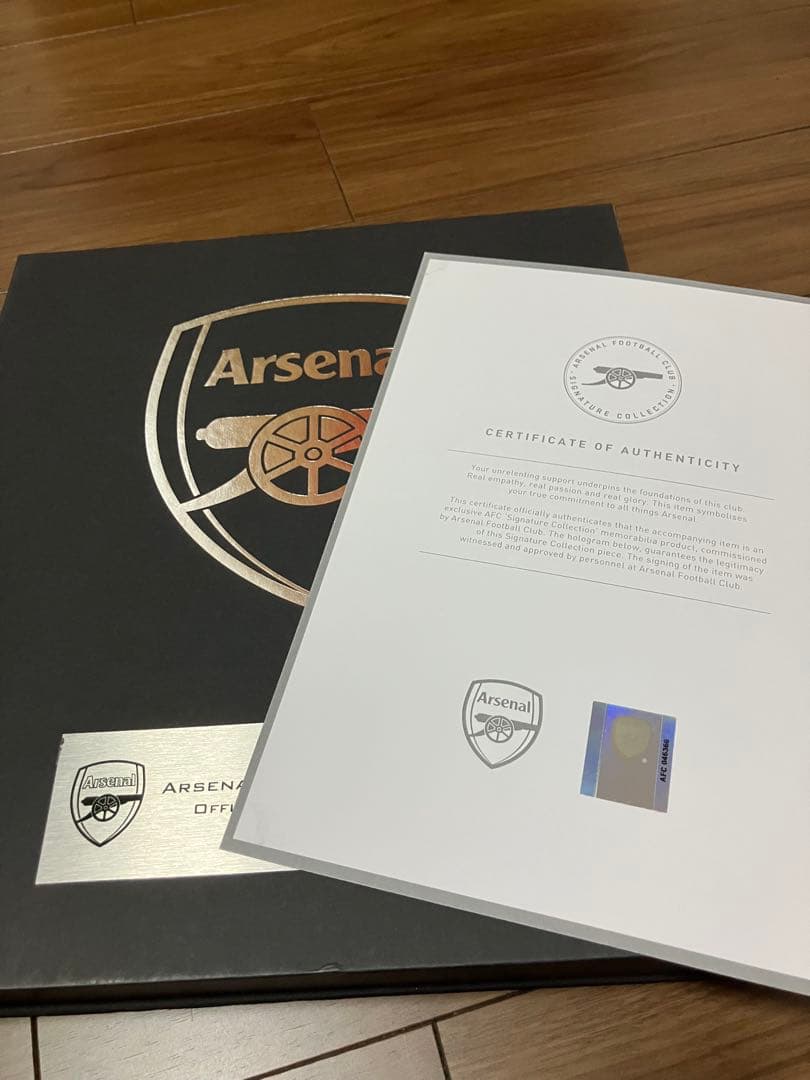 22/23アーセナルユニフォーム　#4ホワイト直筆サイン入り　アーセナル公式