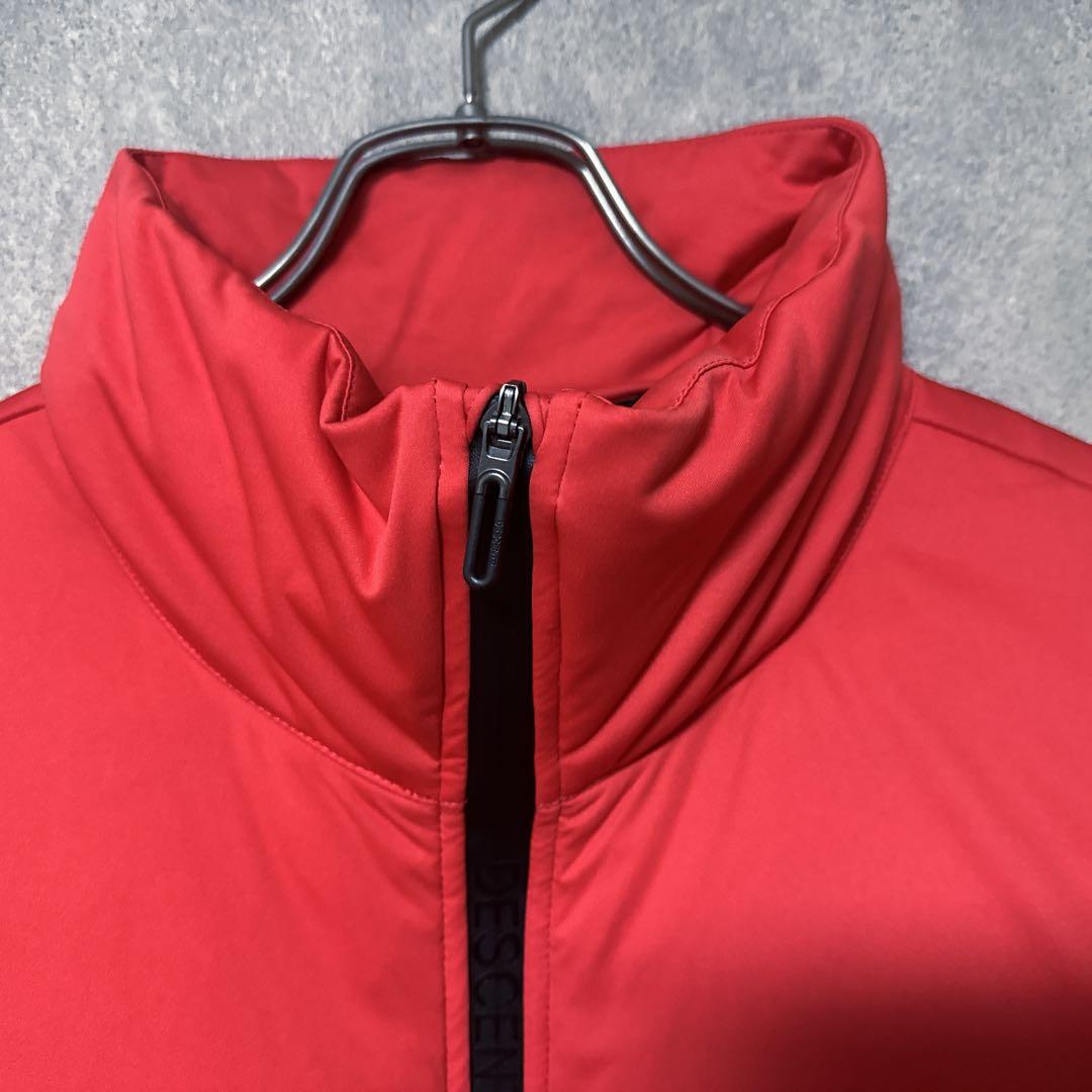 DESCENTE GOLF デサントゴルフ 中綿 ジャケット ロゴ レッド系 O