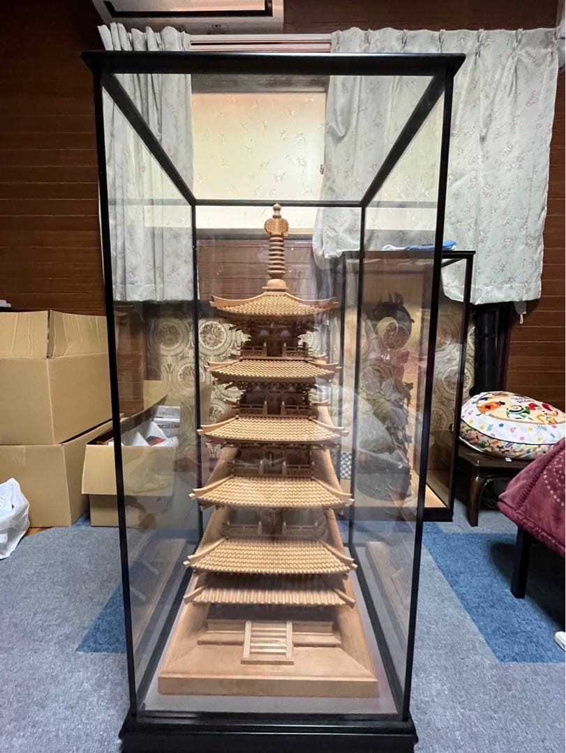【美品】五十塔　ガラスケース付き