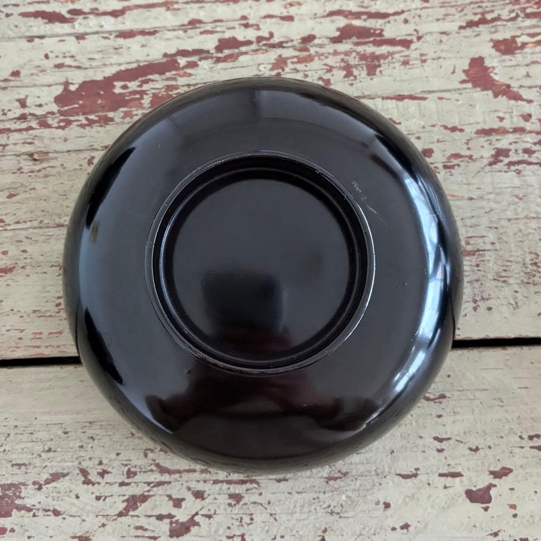 波千鳥　吸物碗　5客　蓋付き　漆　蒔絵　工芸　器　和食器　25.10.16-2