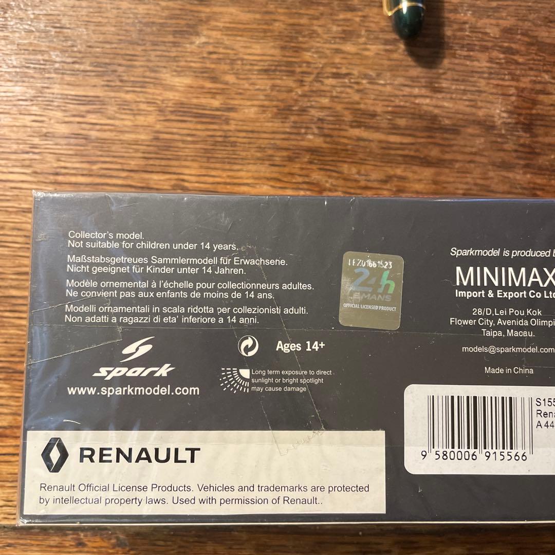 絶版　1/43 スパーク　ルノー　アルピーヌ　A442 1977年　ルマン24時