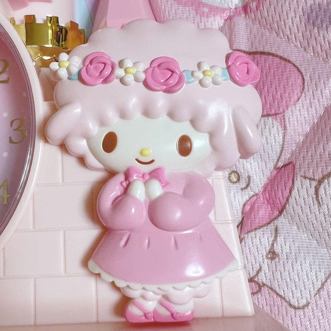 【美品】マイメロ　お城型　チェスト付きクロック　置き時計