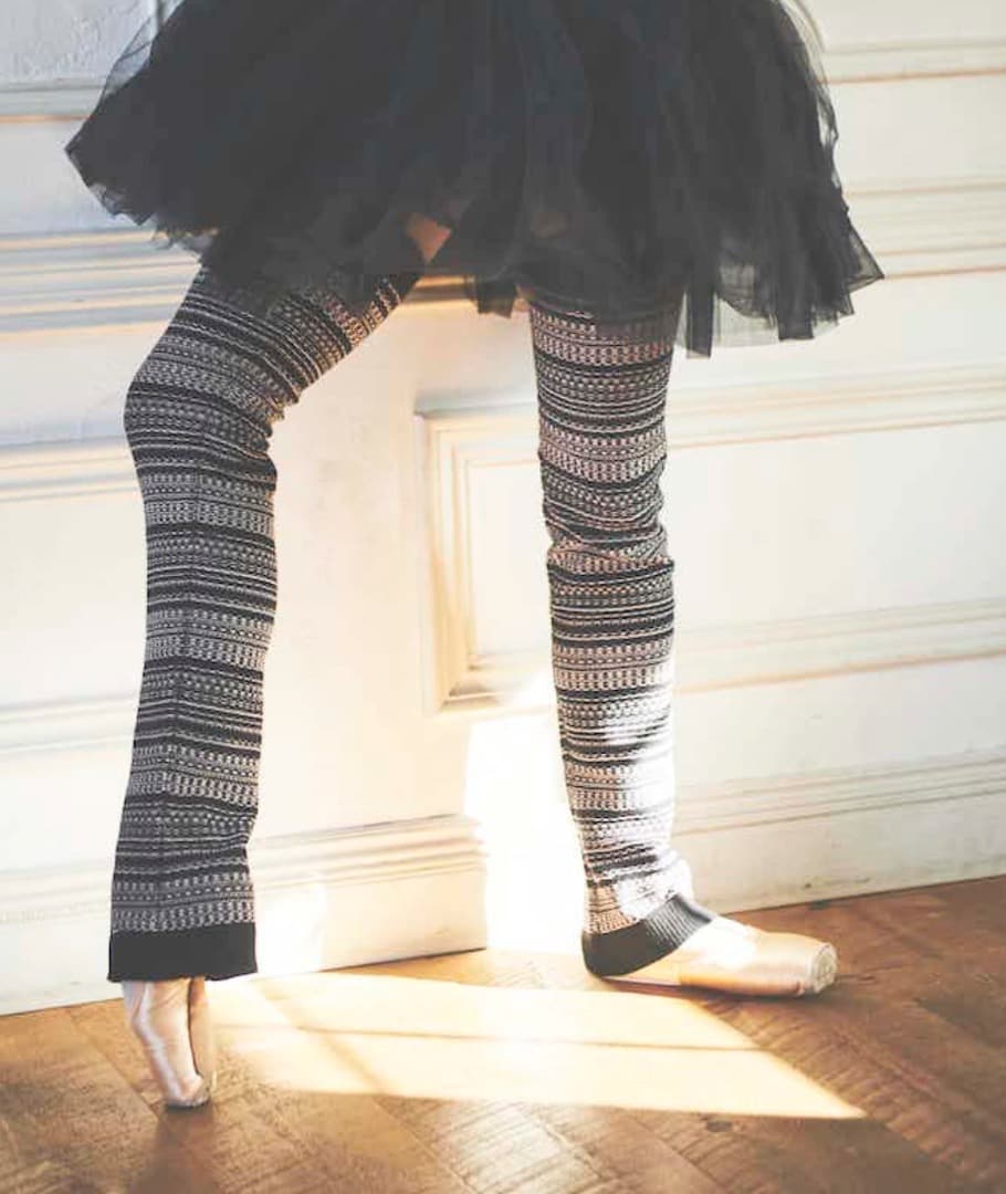stina　tweed leg warmer / black　レッグウォーマー