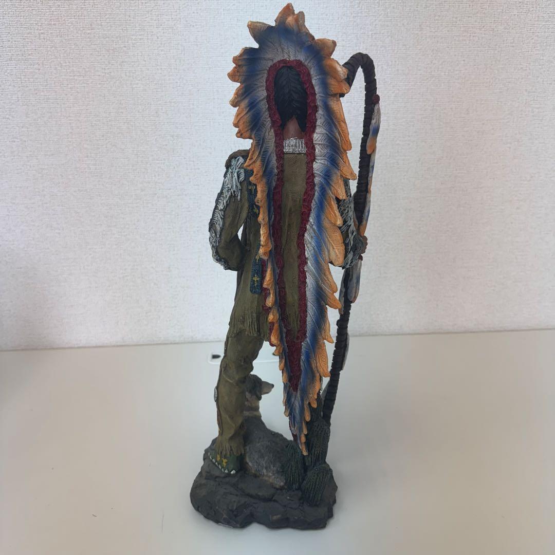 インディアン酋長像 樹脂製 約45cm