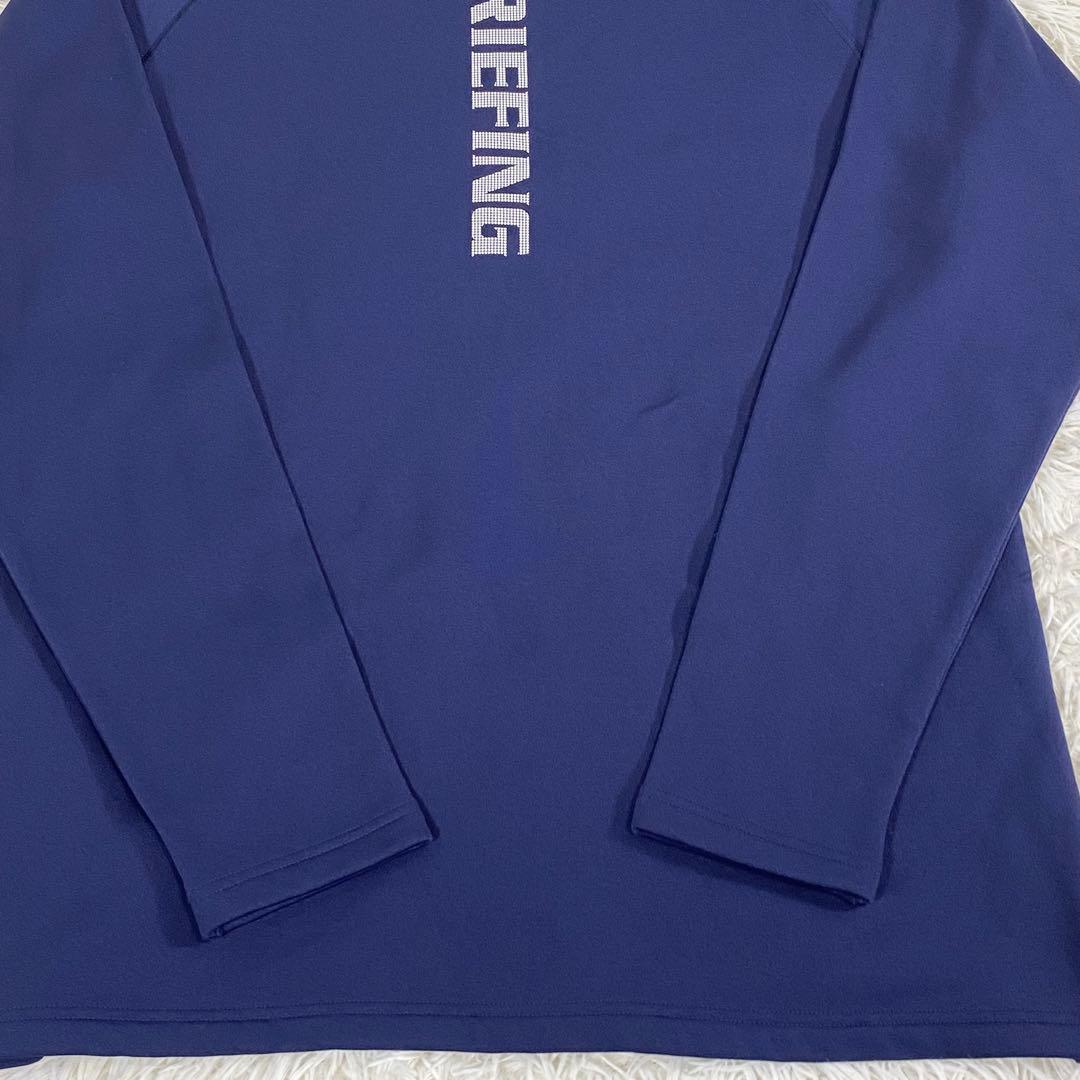 美品　BRIEFING ブリーフィング モックネック ハイネック 長袖　ネイビー