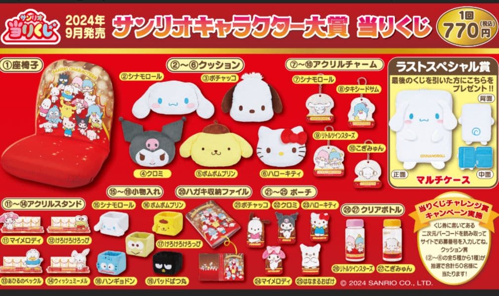 サンリオ キャラクター大賞 当たりくじ