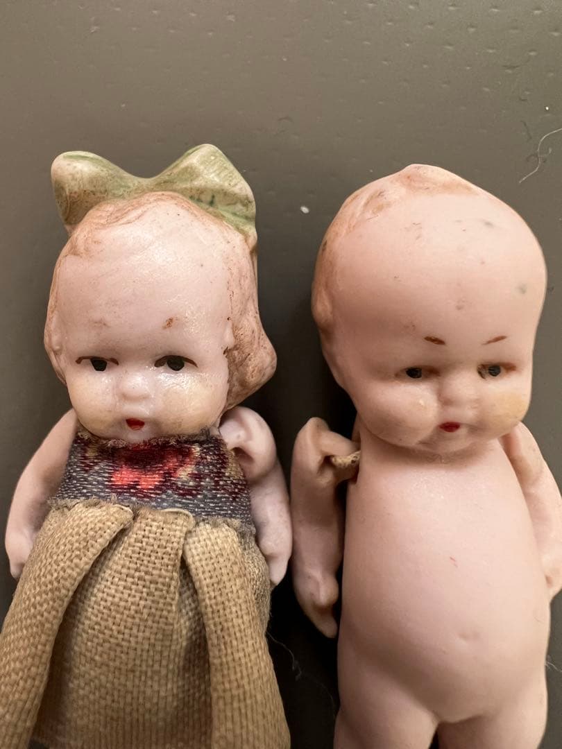 【アンティーク】ドイツ製 Hertwig ドール ペア 5.5cm