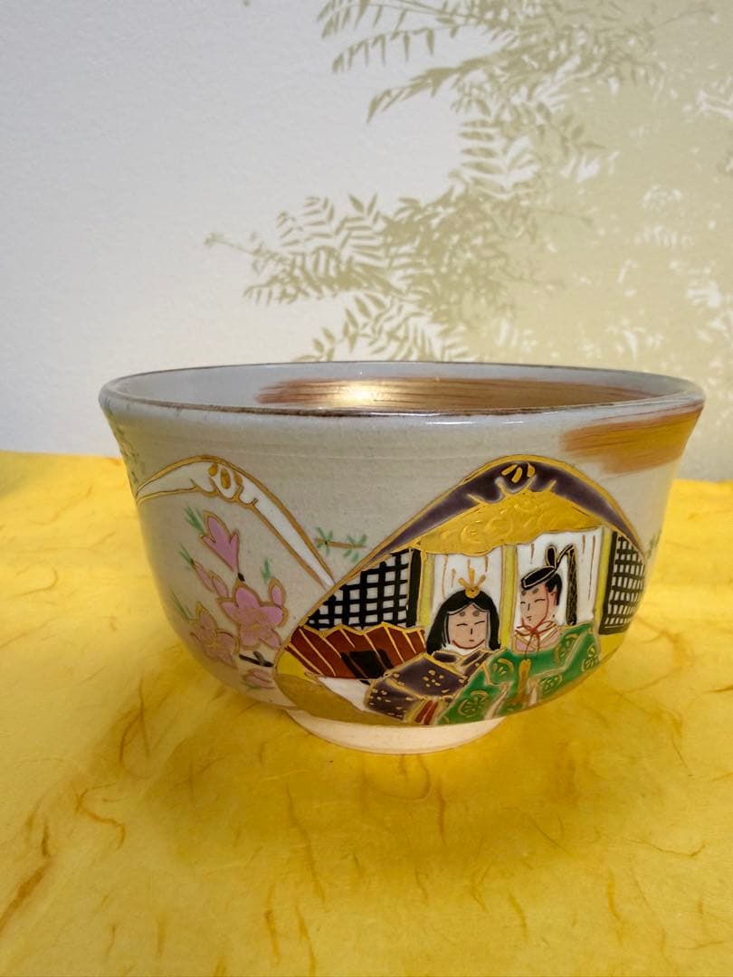 抹茶茶碗 茶碗 蛤 雛人形 ひな祭り 橋本永豊 乾山写 共箱付 茶道具 裏千家