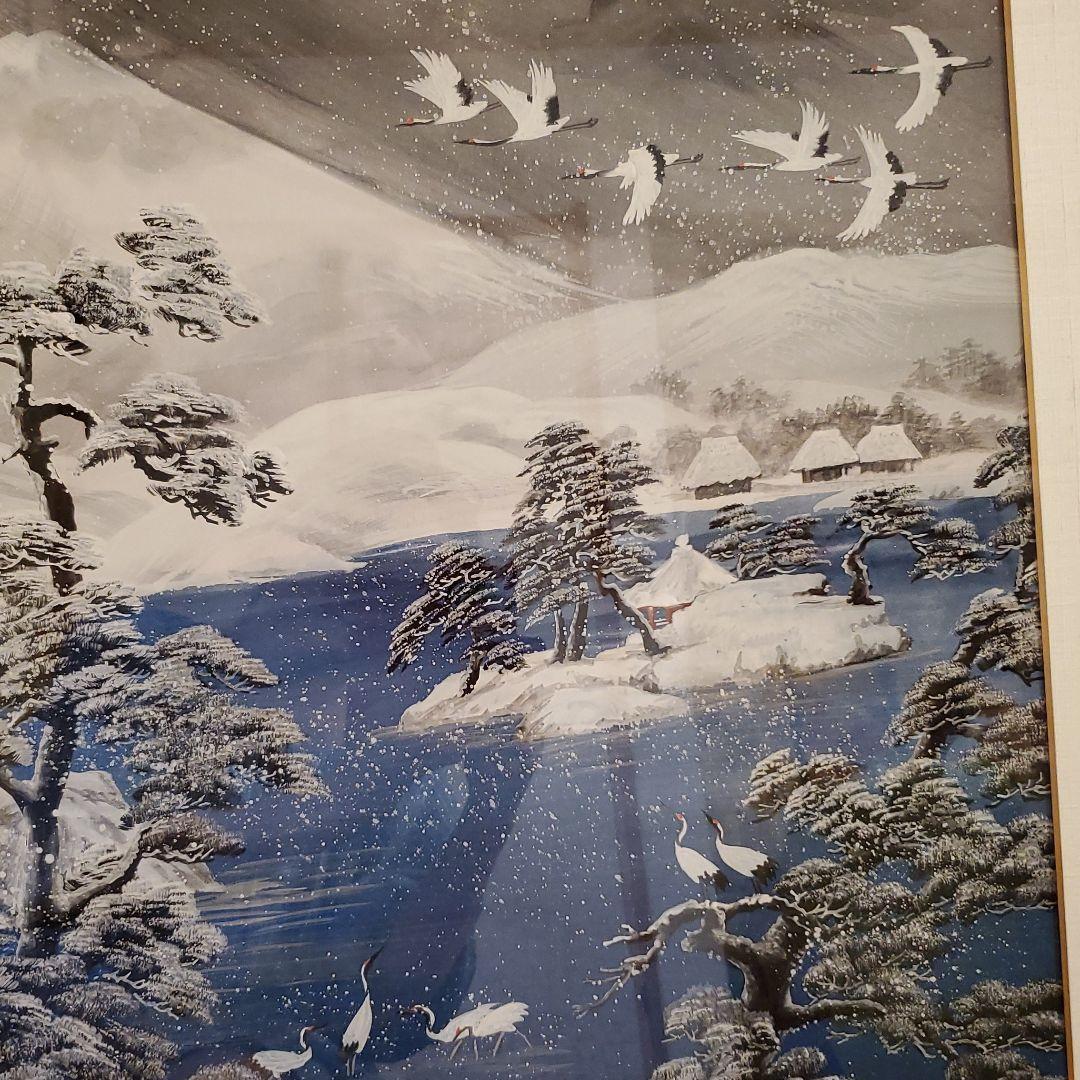 開運絵画　あいはら友子　雪景色　１５号