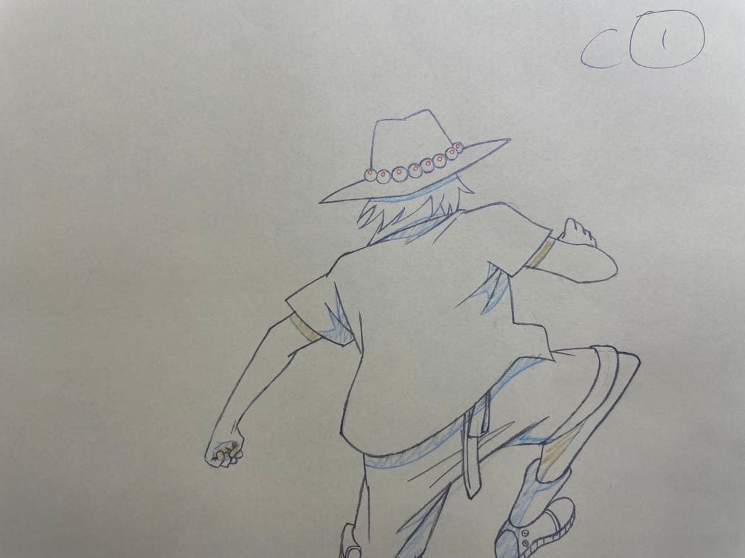 ワンピース　直筆原画　エース