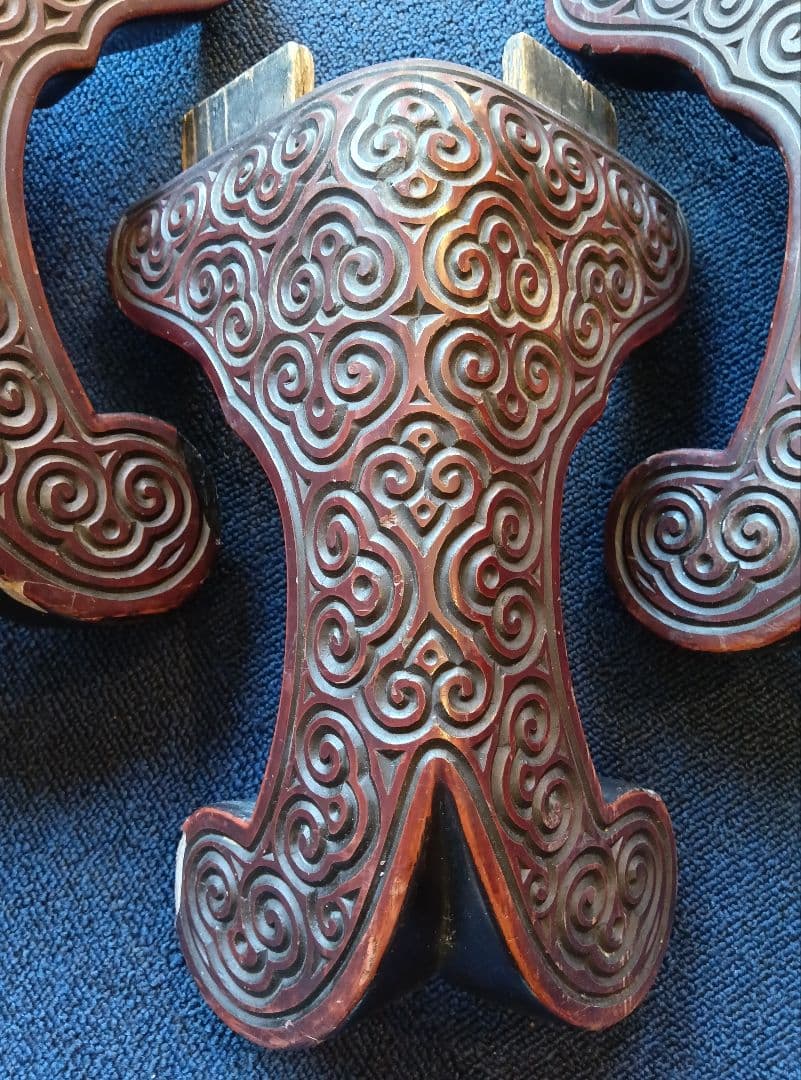 堆朱　座卓 約97cm✕ 74cm✕32.5cm　木製　アンティーク　脚取り外し