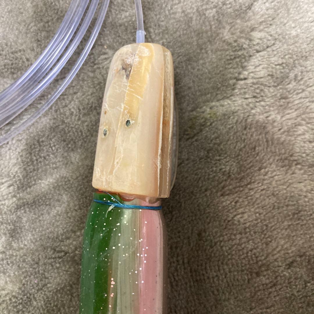 ソフトプラスチック製緑色ルアー