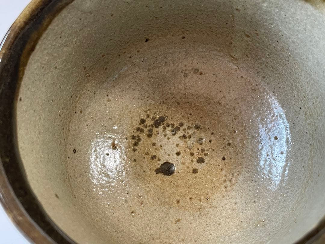 陶芸家　人間国宝　浜田庄司　濱田庄司　縁黒　茶碗　皮鯨　抹茶碗　益子焼　共箱