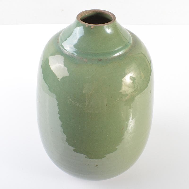 富山県　小杉焼　青磁　徳利　花瓶　壷　V　R6250B