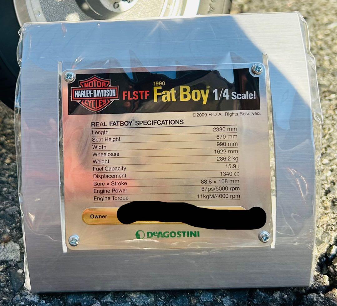 ディアゴスティーニ ハーレーダビットソン FatBoy1/4スケール 完成品