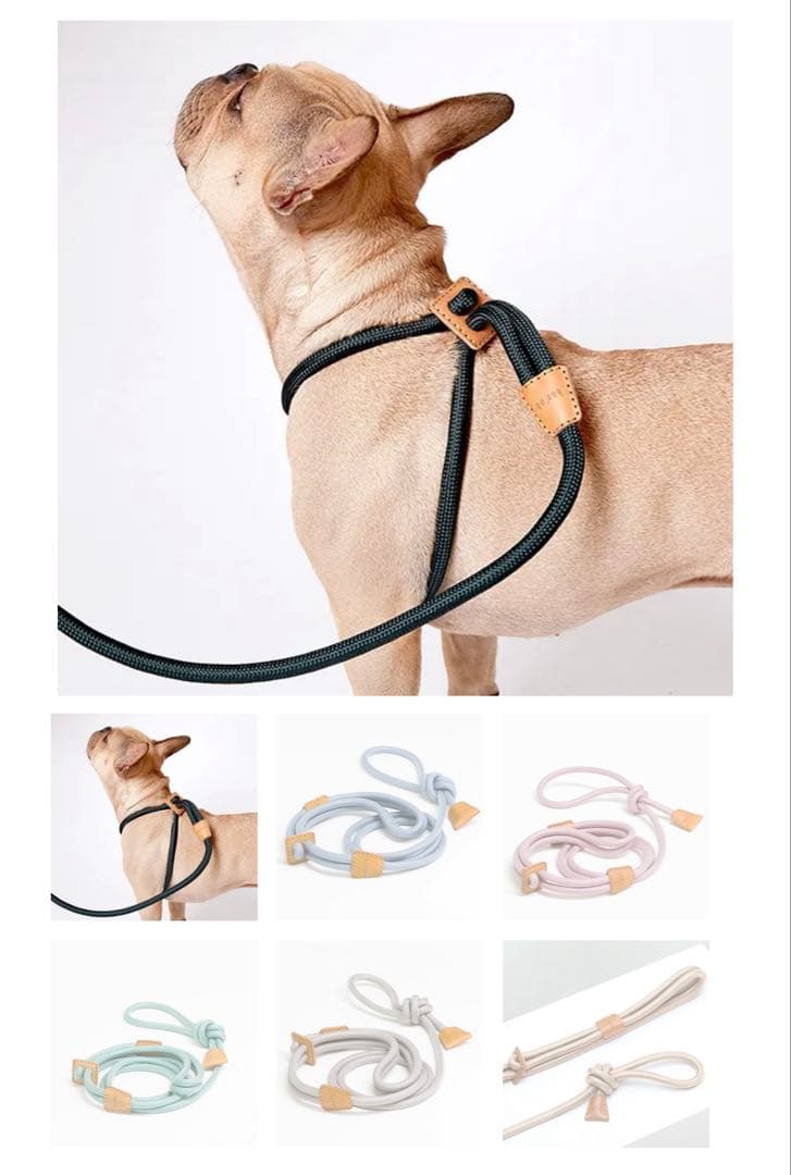 【美品】boo’oh ブーオー　ハーネス　リード　ダークグレー　M