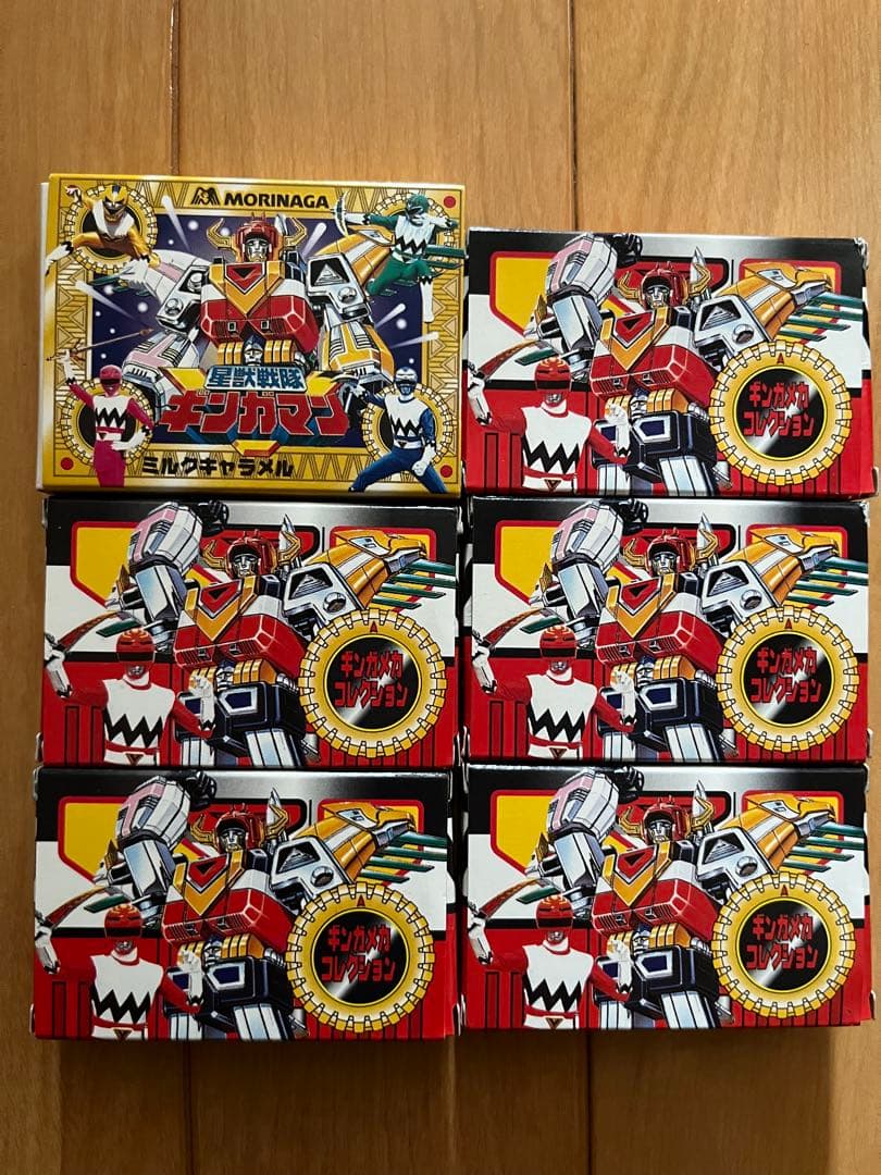 森永ミルクキャラメル　星獣戦隊ギンガマン　A,B,C,D,F 5個セット　未組立