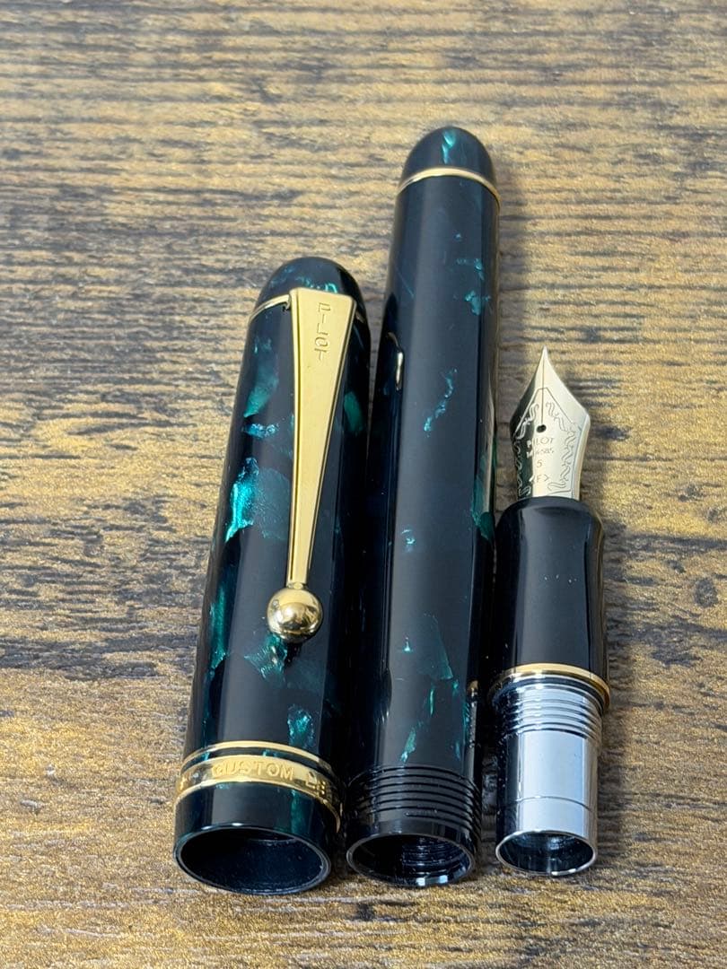 試筆のみ　1995年製　カスタム　レガンス　パイロット　万年筆　14金　細字